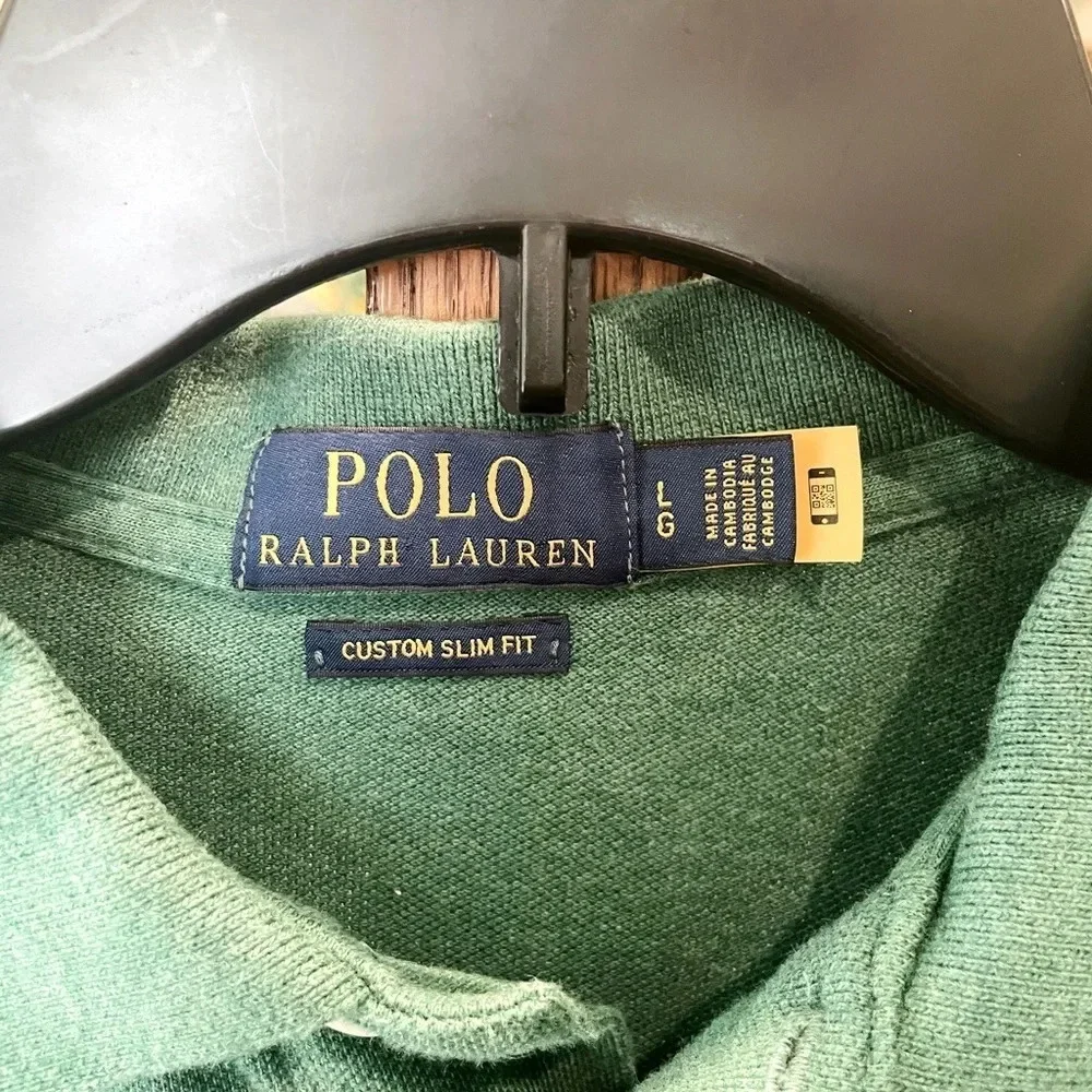 Polo Ralph Lauren men’s short sleeve cotton polo shirt SZ L forest green